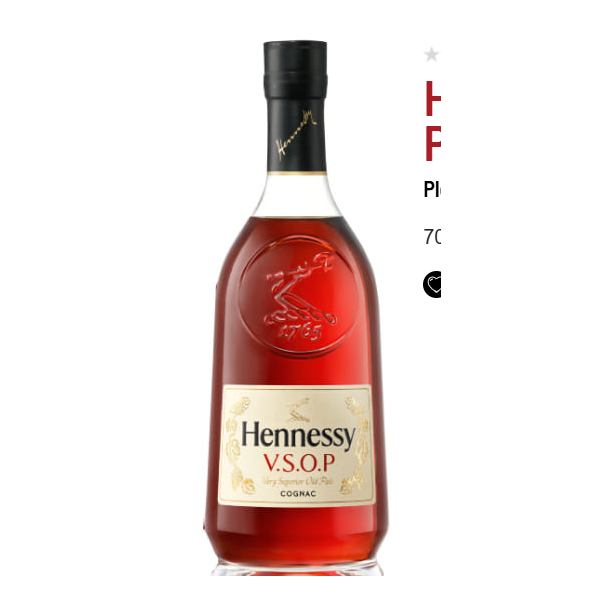 Cognac Henessey VSOP